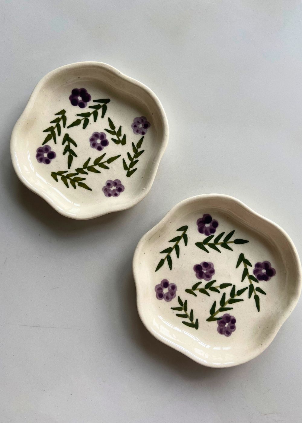  Lavender Fields Handmade Dessert Plate handmade in india