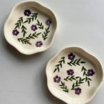  Lavender Fields Handmade Dessert Plate handmade in india