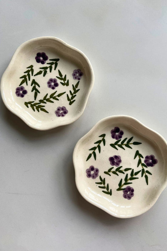  Lavender Fields Handmade Dessert Plate handmade in india