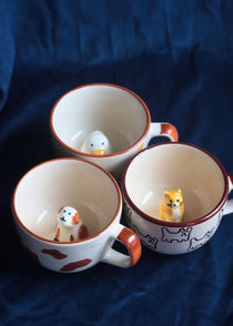 Set of 3 - Pinteresty Sip Mugs handmade in india