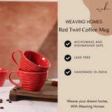 Red twirl coffee mug specifications