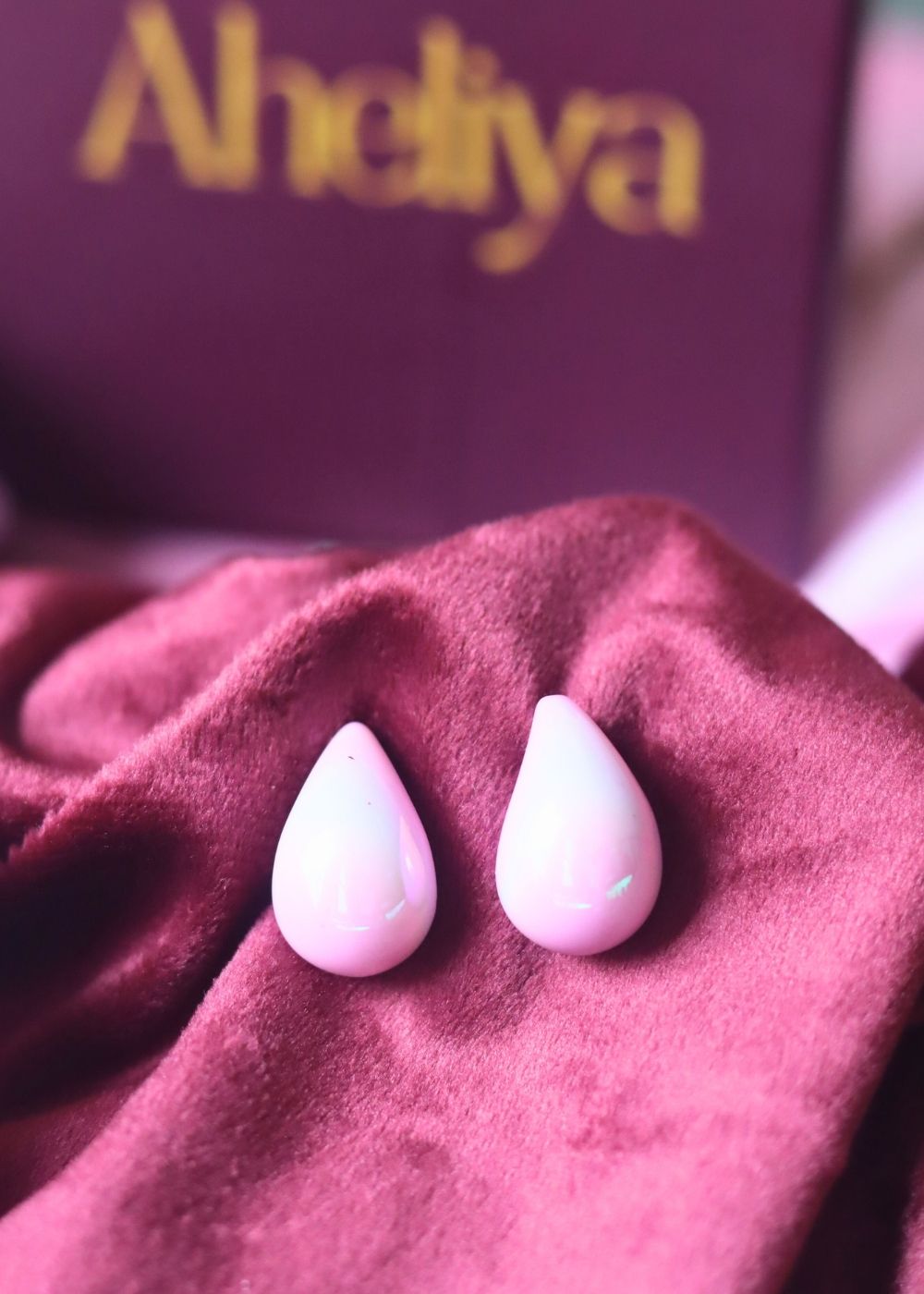 Waterdrop Earrings - Pink with premium quality material