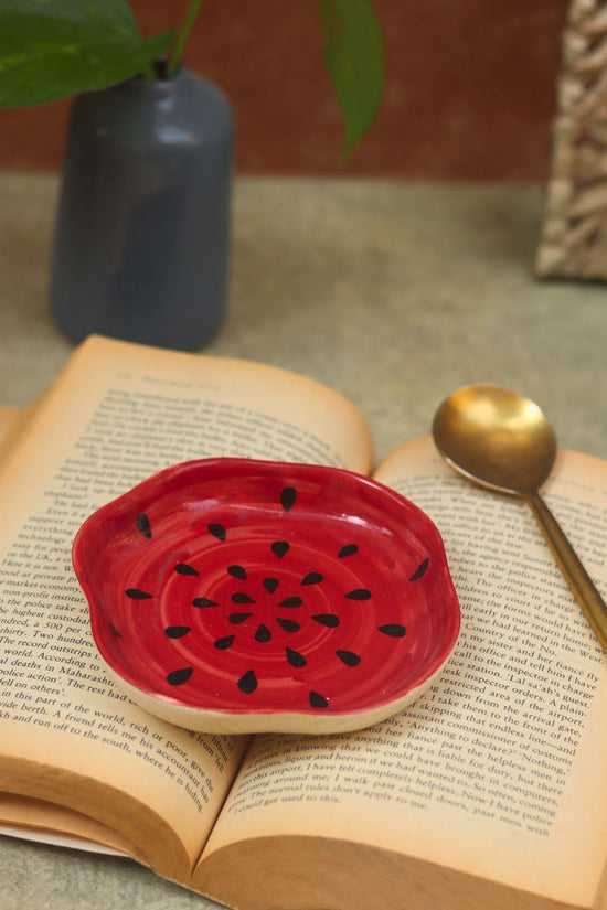 Watermelon Handmade Dessert Plate handmade in India