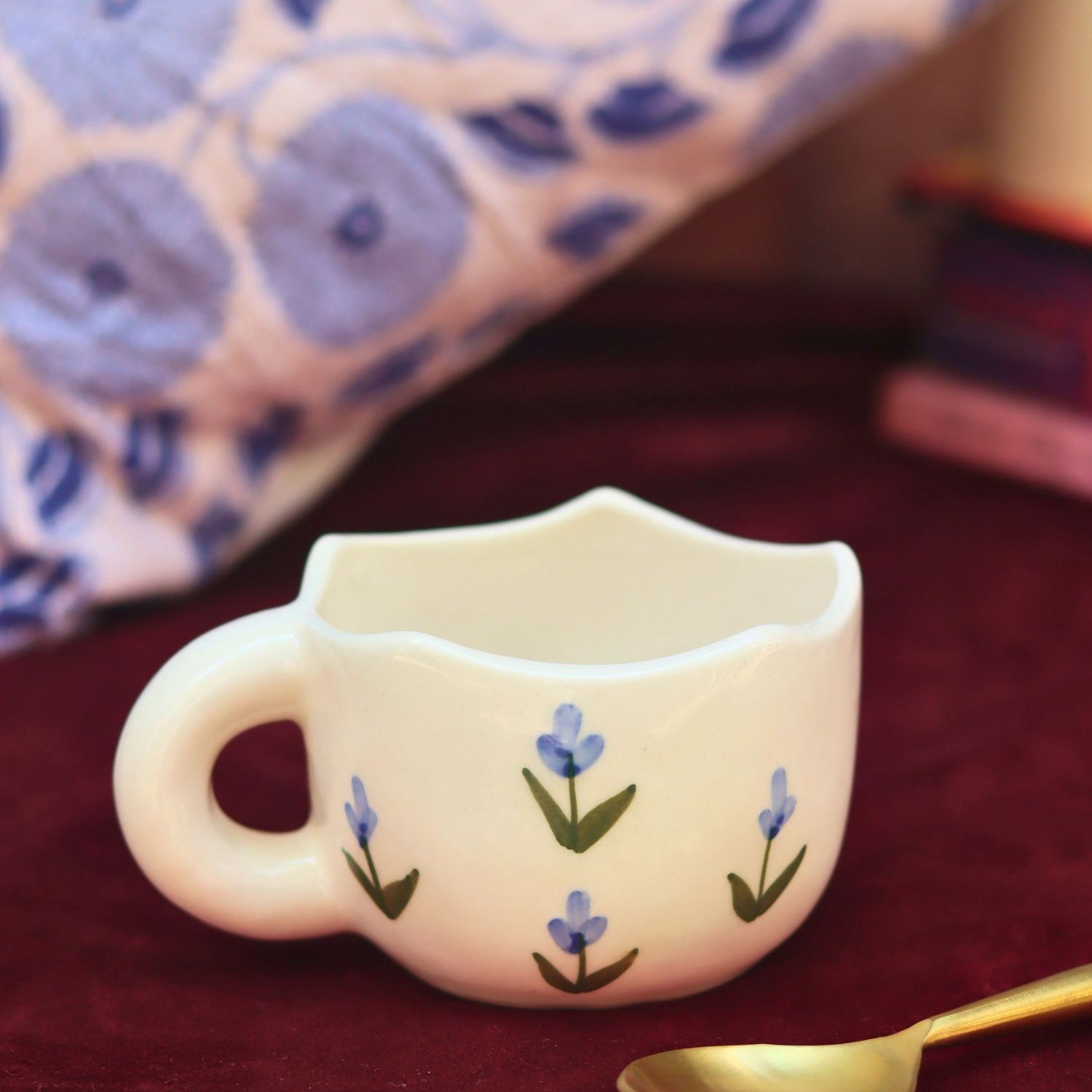 handmade Blue Tulip Mug