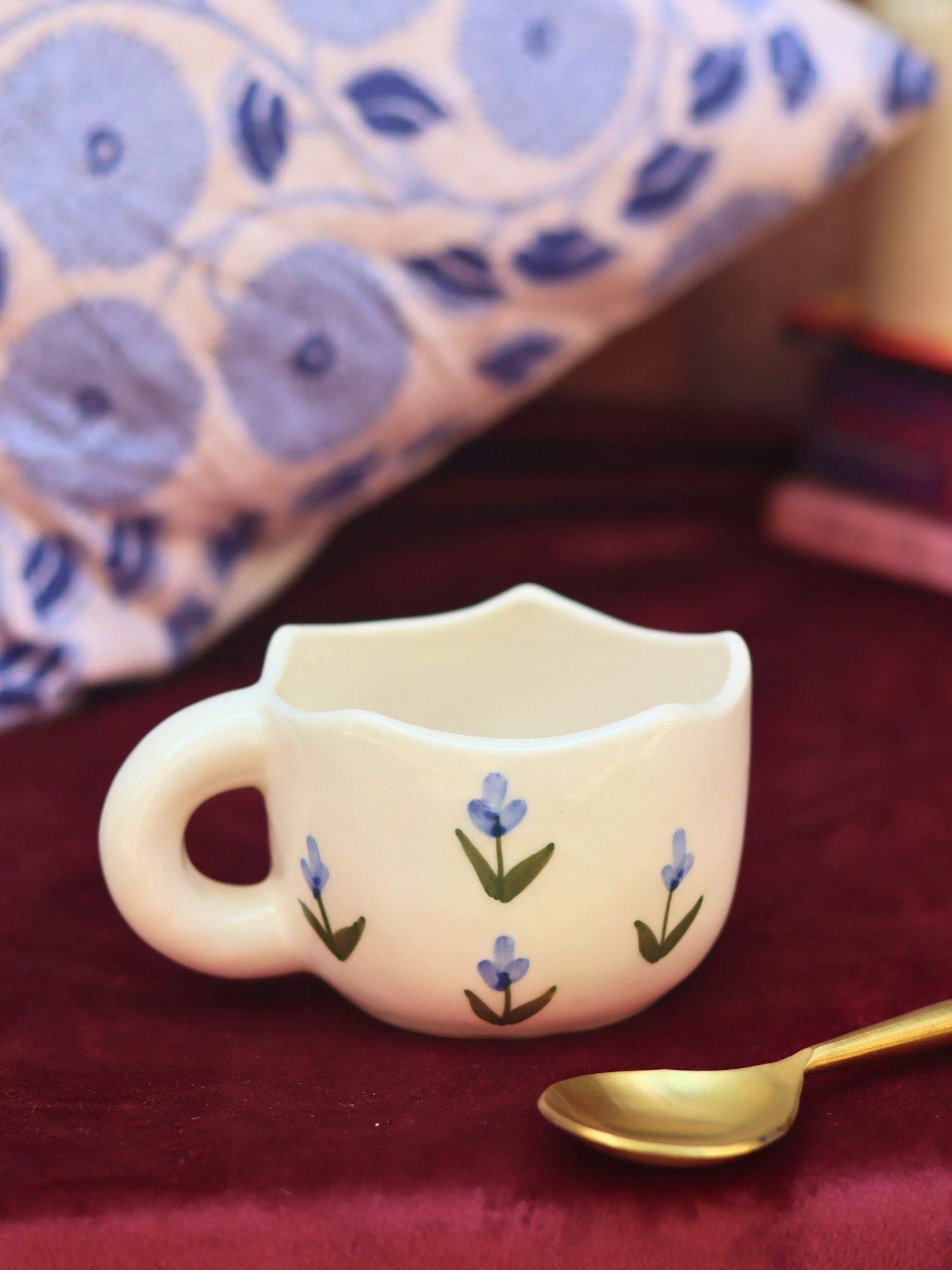 handmade Blue Tulip Mug