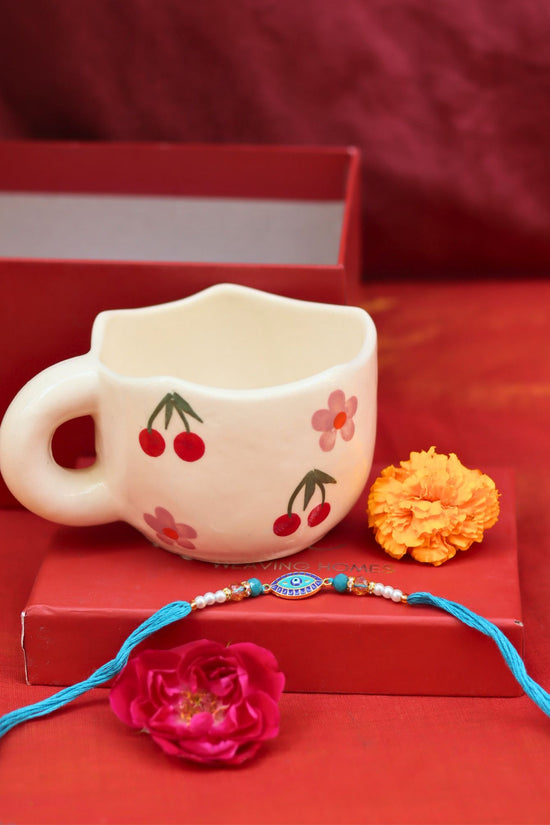 Handmade Cherry Fields Mug Rakhi Gift Box