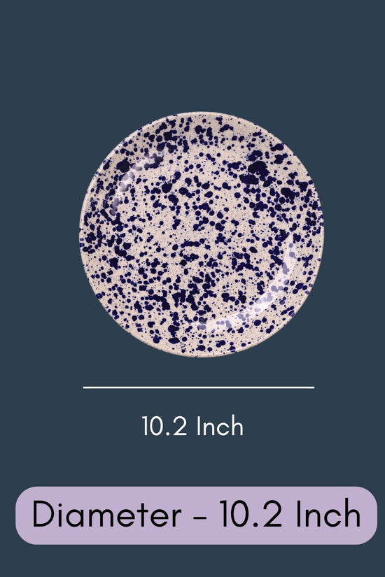 Blue Flecked Dinner Plate