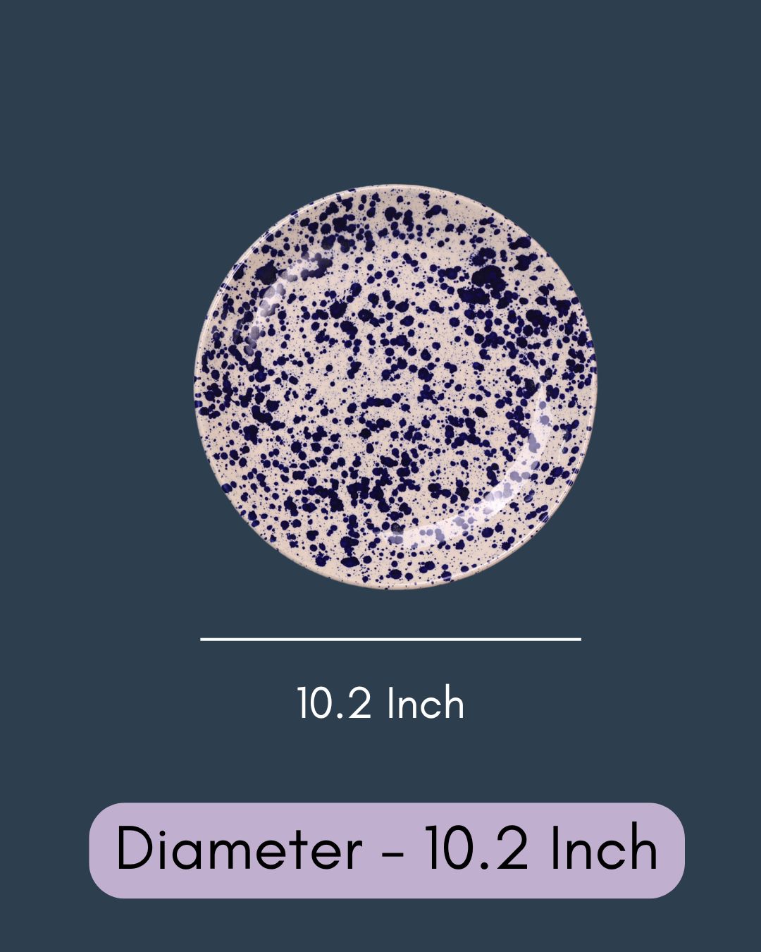 Blue Flecked Dinner Plate