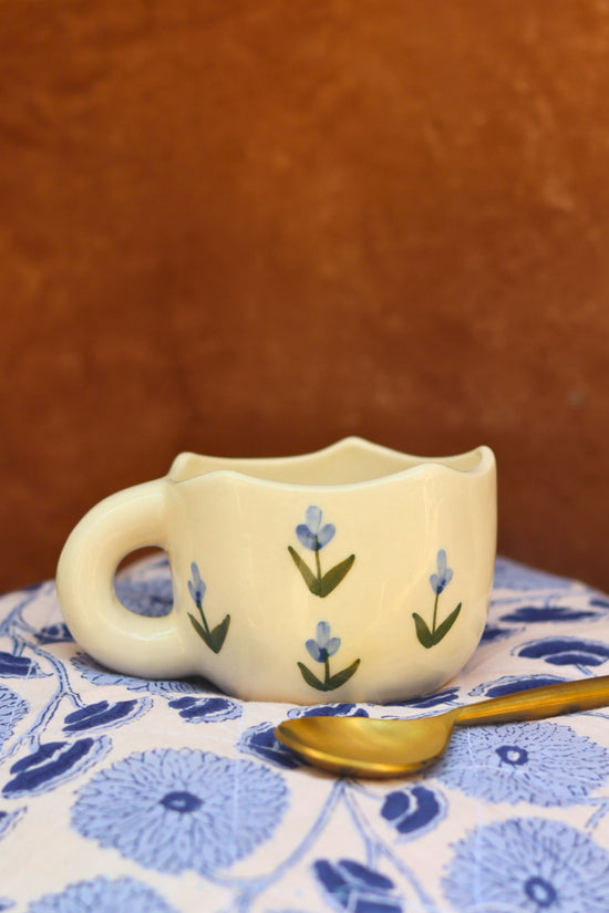 Blue Tulip Mug made by ceramic
