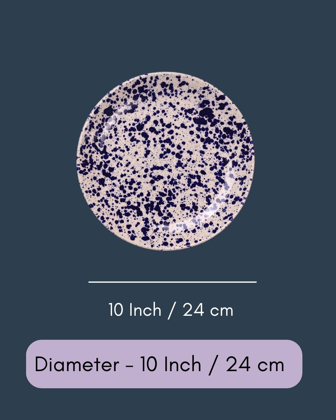 Blue Flecked Dinner Plate