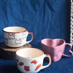 Set of 3 - Pawfect Love Mugs handmade in india