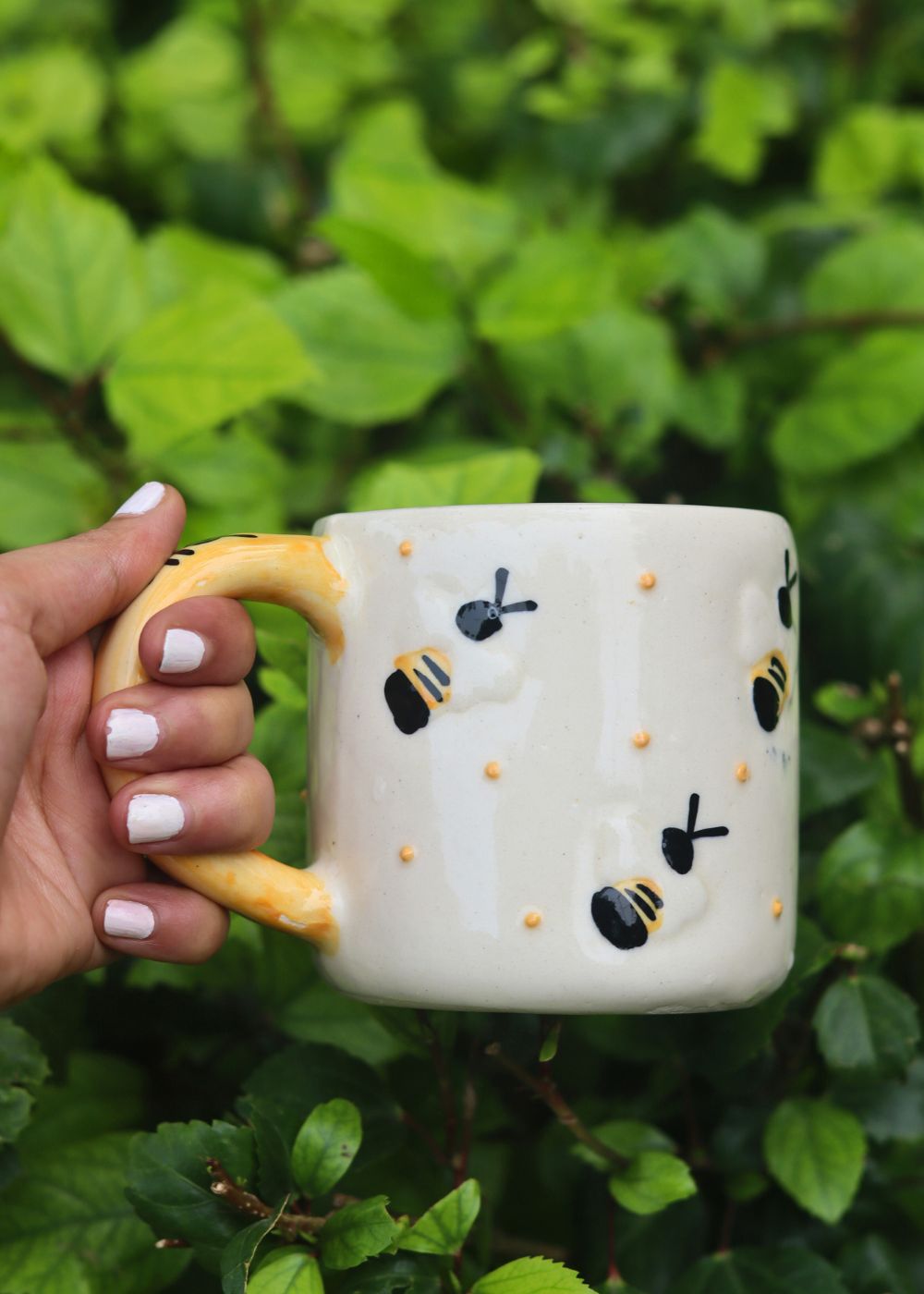 handmade irregular ceramic bee made by ceramic