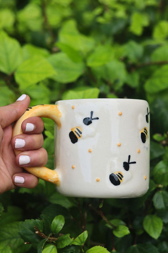 handmade irregular ceramic bee made by ceramic