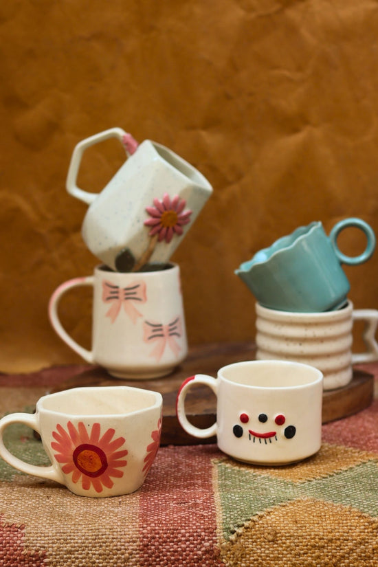 handmade Set of 6 Minimalist coffee Mug (for the price of 5)