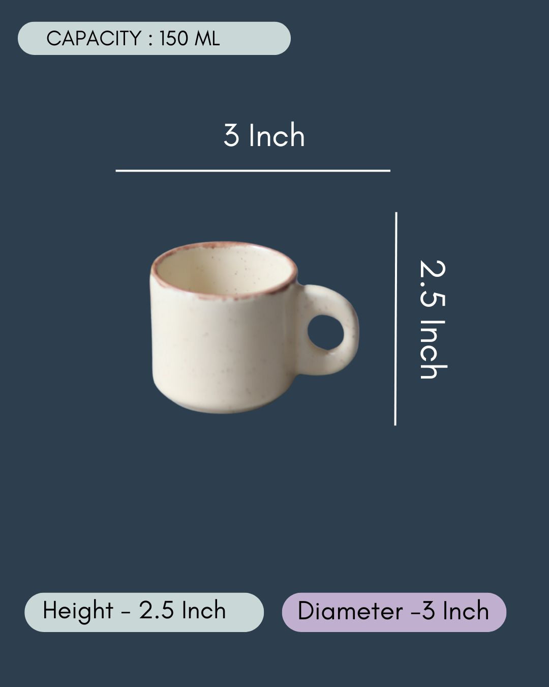 Cream Tea Cups - Set of 6
