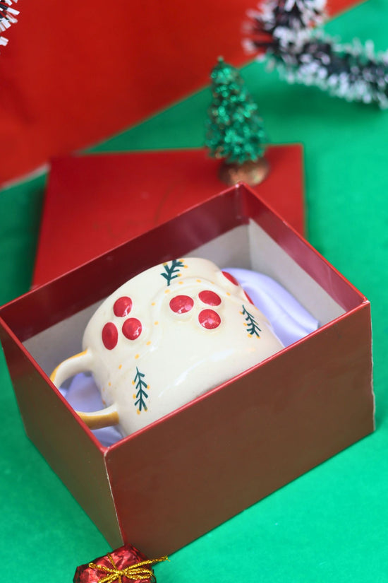 Cherry Mug in a Gift Box handmade in India