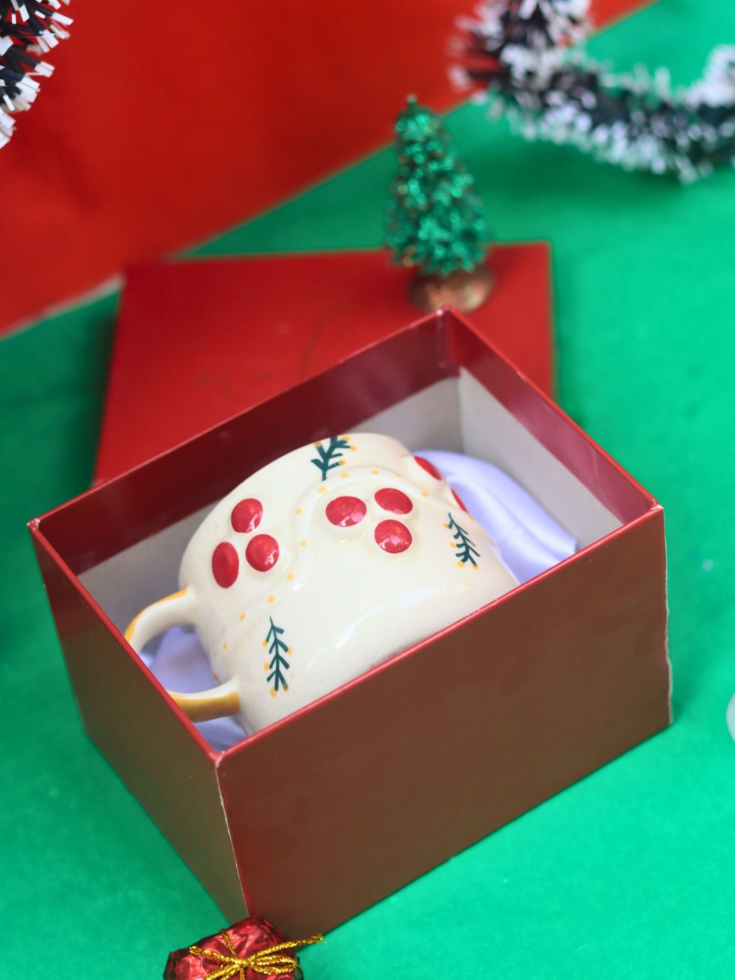 Cherry Mug in a Gift Box handmade in India