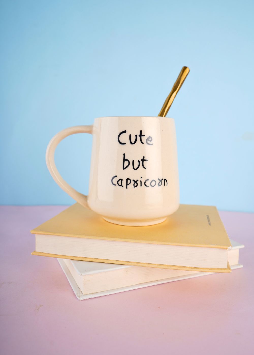 handmade cute but capricorn mug