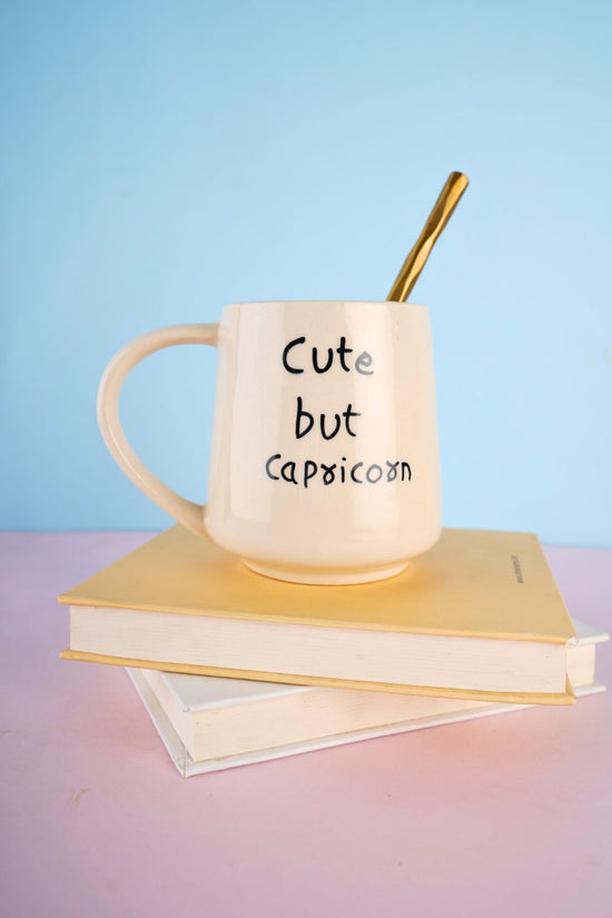 handmade cute but capricorn mug
