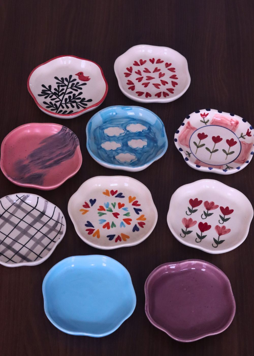 Set of 10 Hotselling Dessert plates (for the price of 7) handmade in india