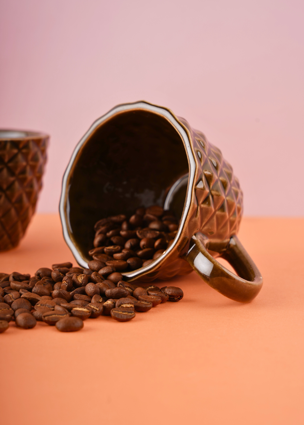 brown diamond mug with premium brown color