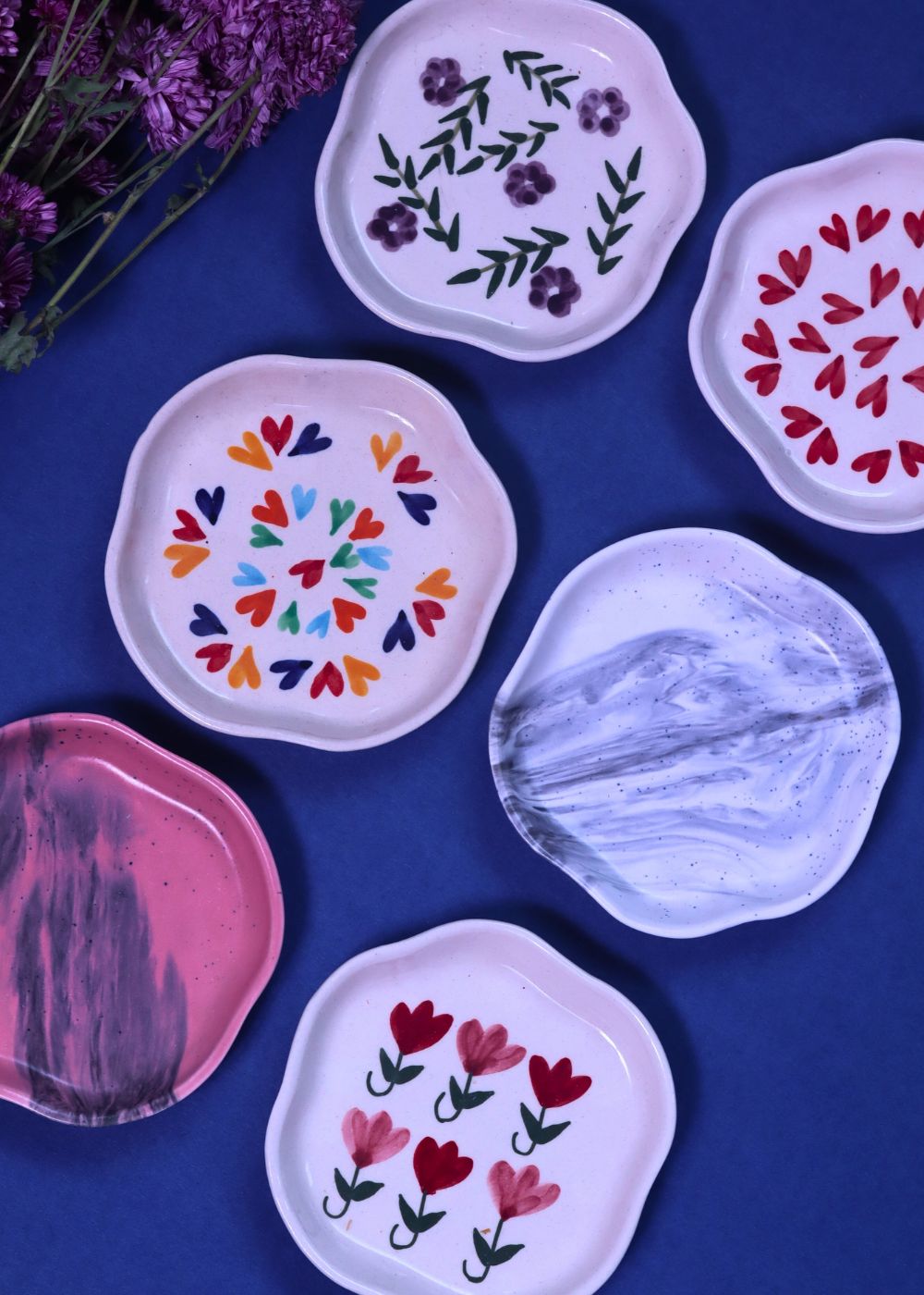 Set of 6 Best Handmade Dessert Plates (for the price of 5) made by ceramic