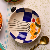 Mykonos sunflower bowl made by ceramic 