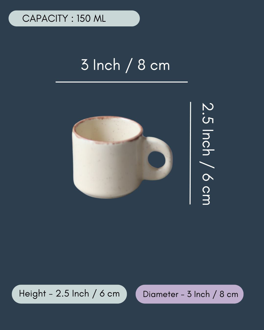 Cream Tea Cups - Set of 6