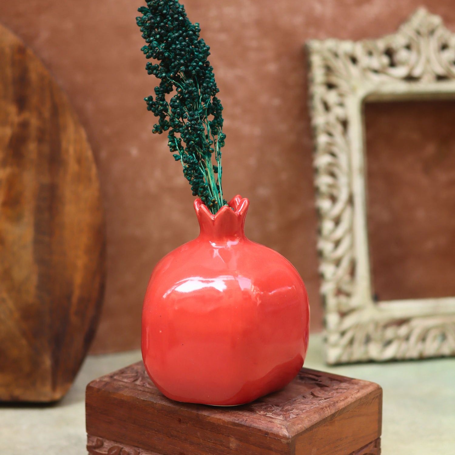 handmade Anar Vase -  Red