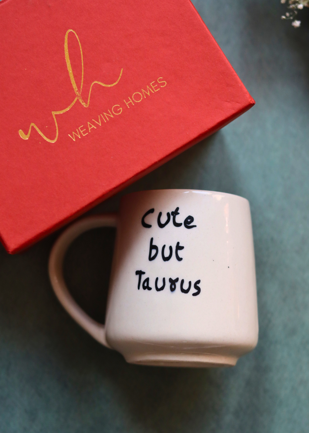 cute but taurus mug in a gift box made by ceramic