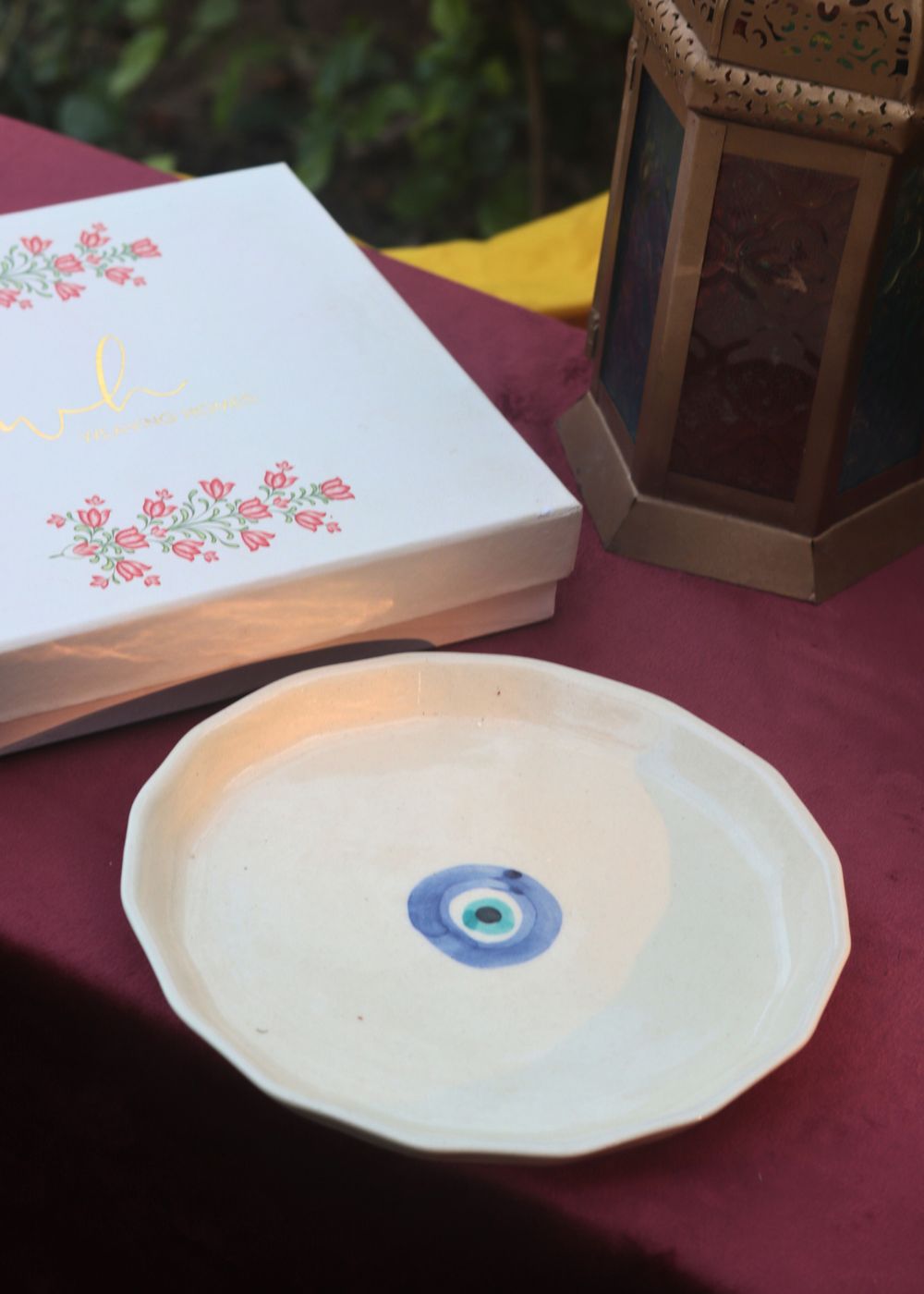 Handmade Evil Eye Plate in a Gift Box