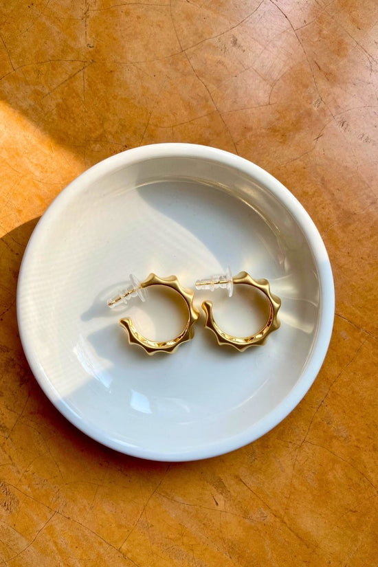 Waterproof Rollin' Gold Matte Hoops