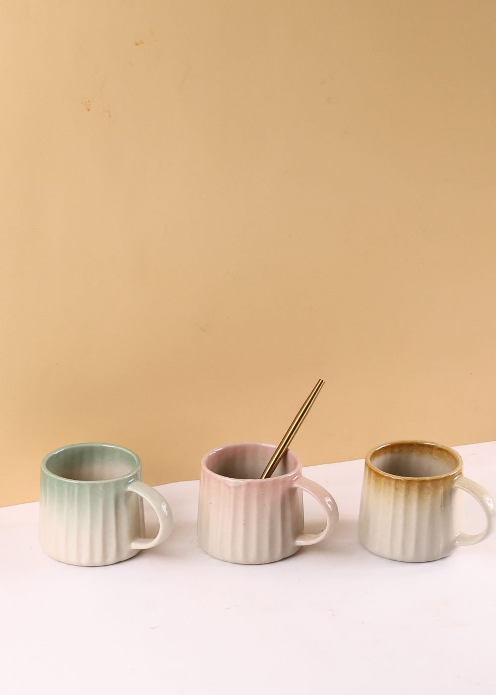handmade ombre mugs set of three combo