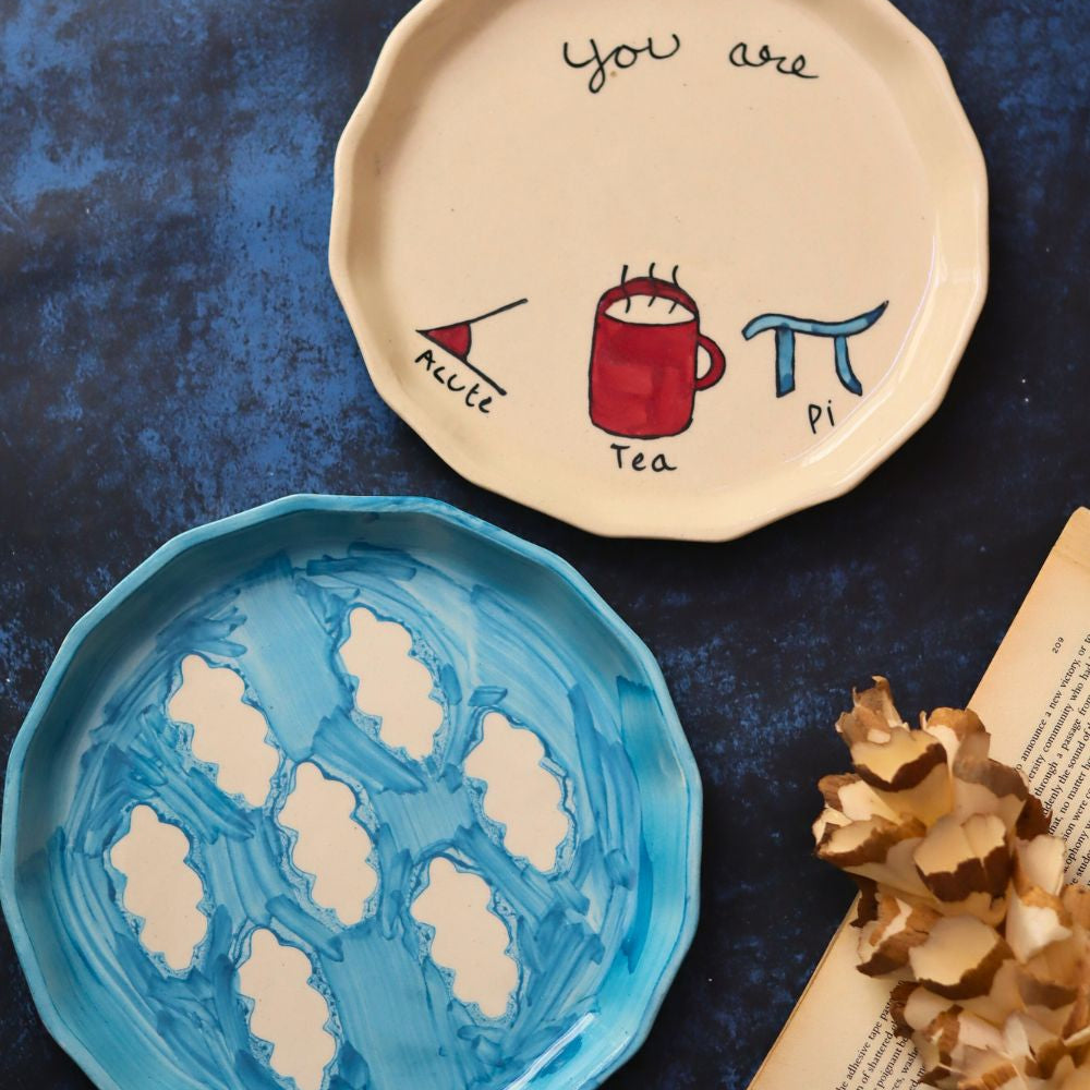 Cloud & Cutie pie Plate made by ceramic