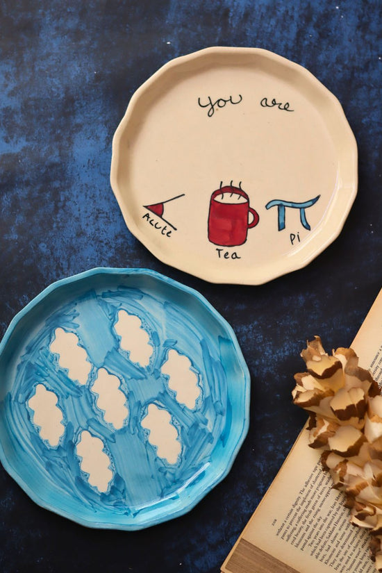 Cloud & Cutie pie Plate made by ceramic