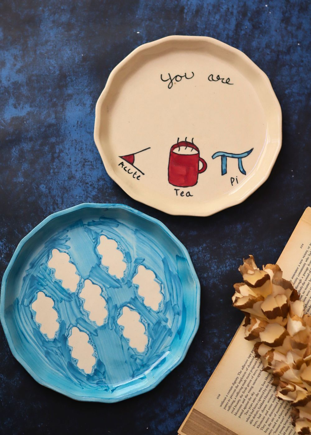 Cloud & Cutie pie Plate made by ceramic