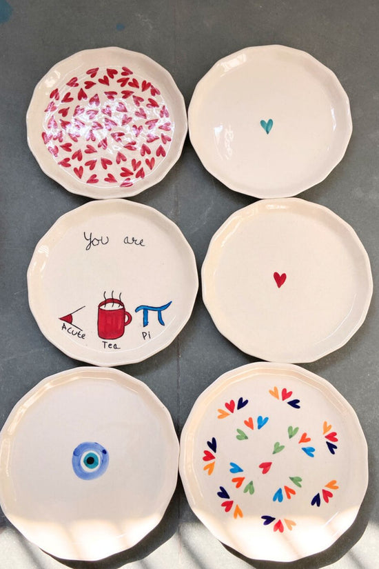 Set of 6 Love Bites Snack Plate (for the price of 5) made by ceramic