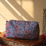 blue toiletry bag