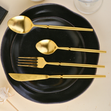 golden tranquility cutlery set of 4 made by steel 