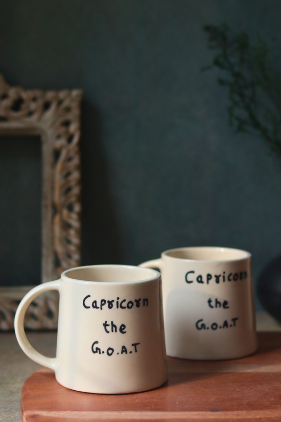 Black & white ceramic quoted coffee mugs  