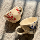 fall leaf mugs made by ceramic 