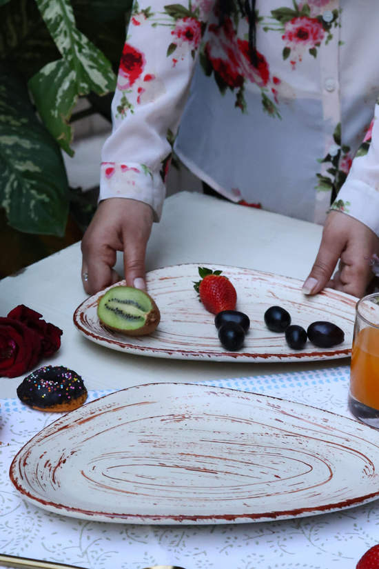 the rustics triangular shaped platter  