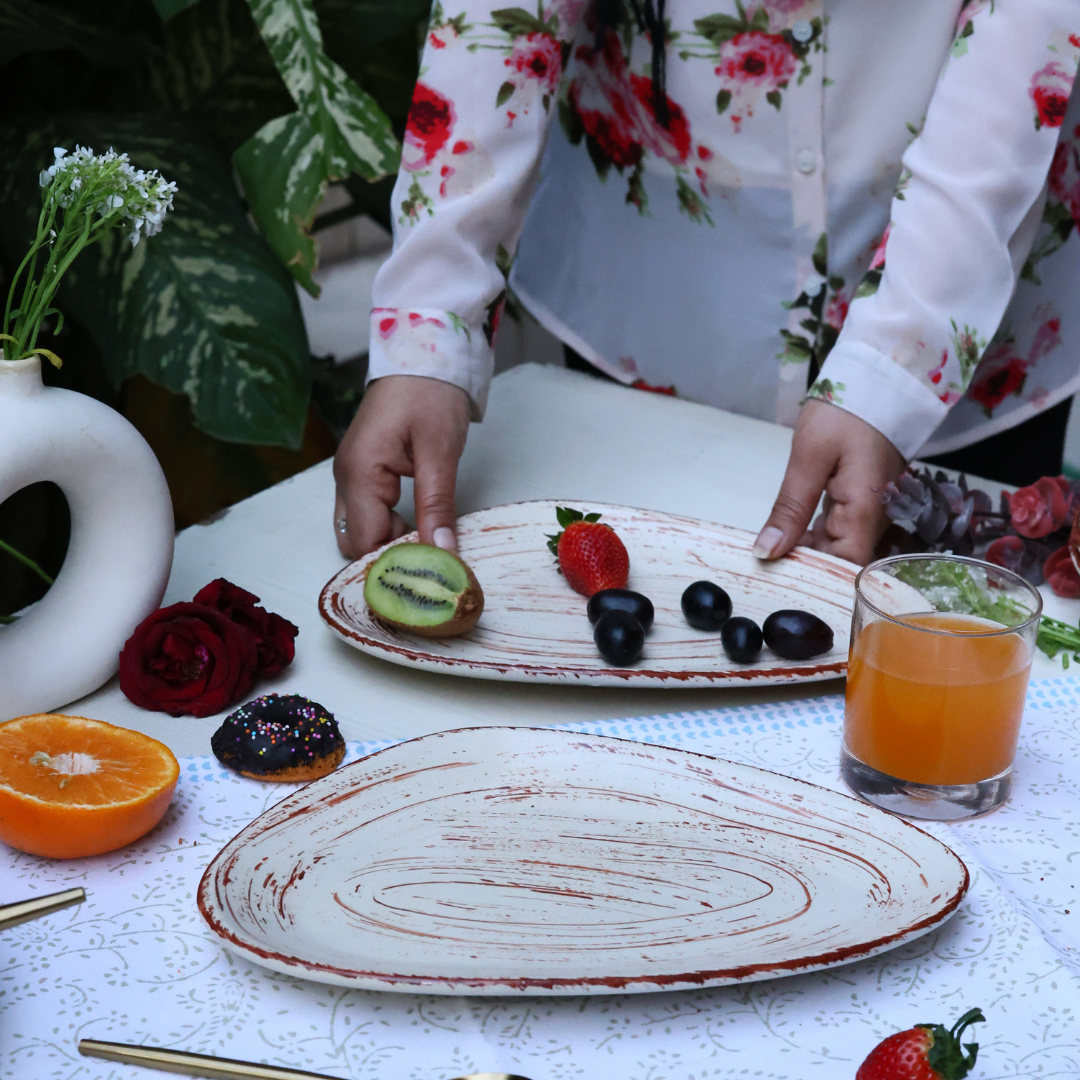 the rustics triangular shaped platter  