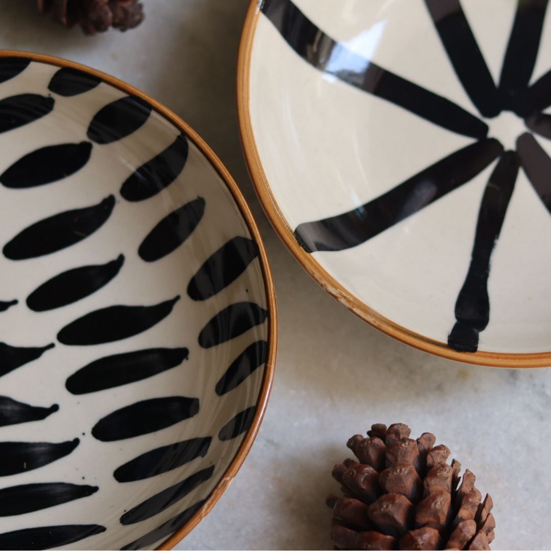 striped & wheel Cereal bowl made by ceramic 