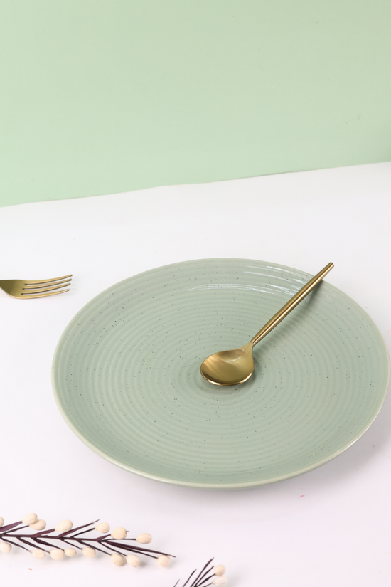 Ceramic sage green plate 