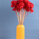 Red roses bunch in a vase 