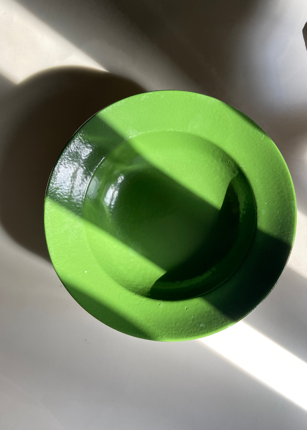 green pasta plate made by ceramic 