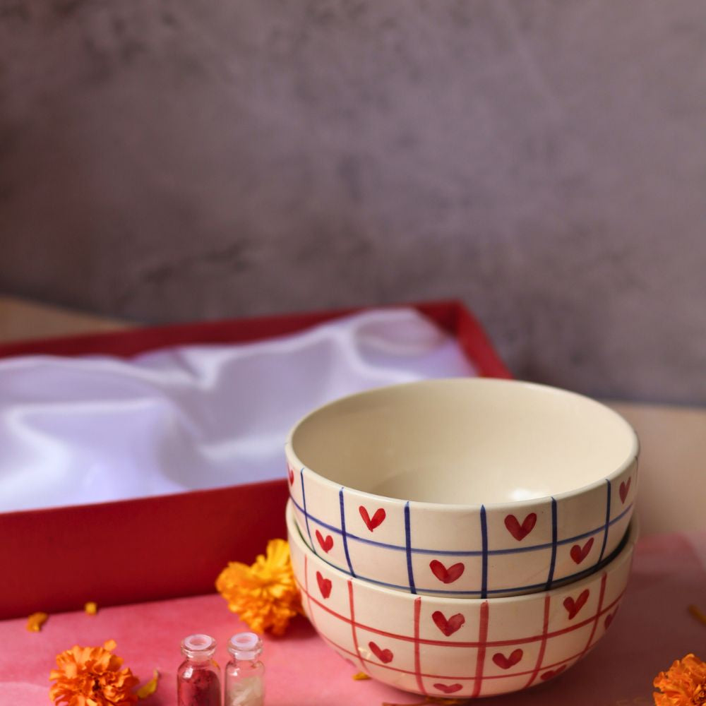 handmade heart bowl rakhi gift box 