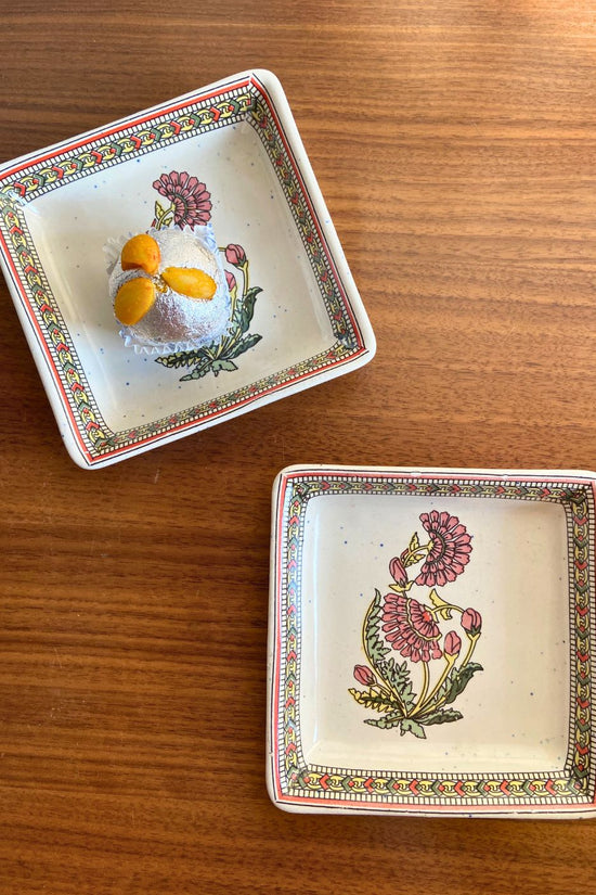 Handmade Red Motif platter 