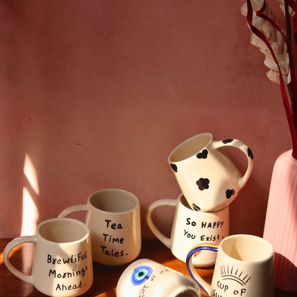 quoted mugs handmade in india